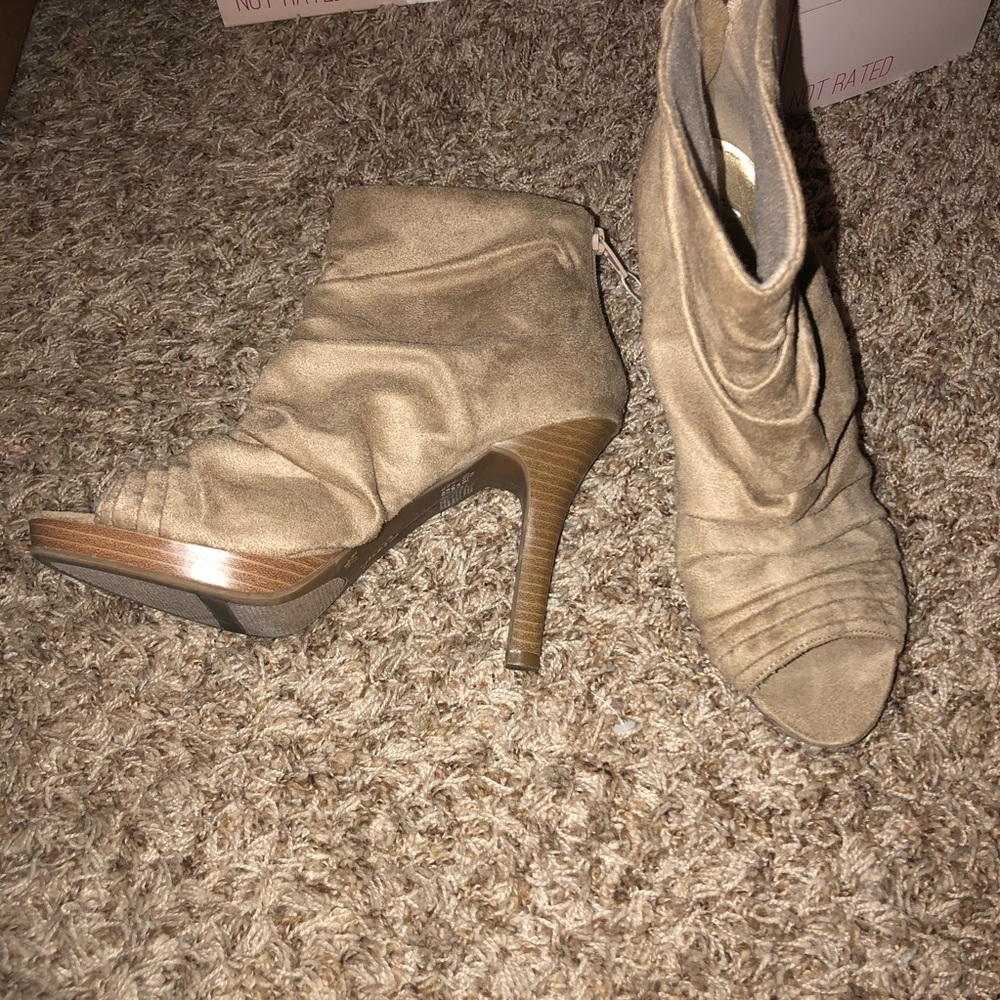 Open toed heels. Size 8 1/2